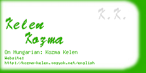 kelen kozma business card